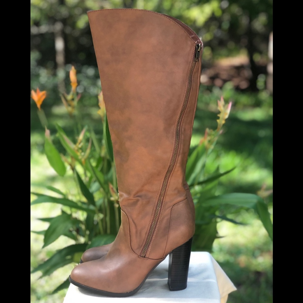 Charlotte Russe Brown Zip Up Boot US 8